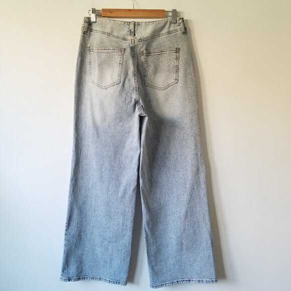 Habitual High Waisted Wide Leg Light Washed Denim Size 28 - Picture 2 of 11